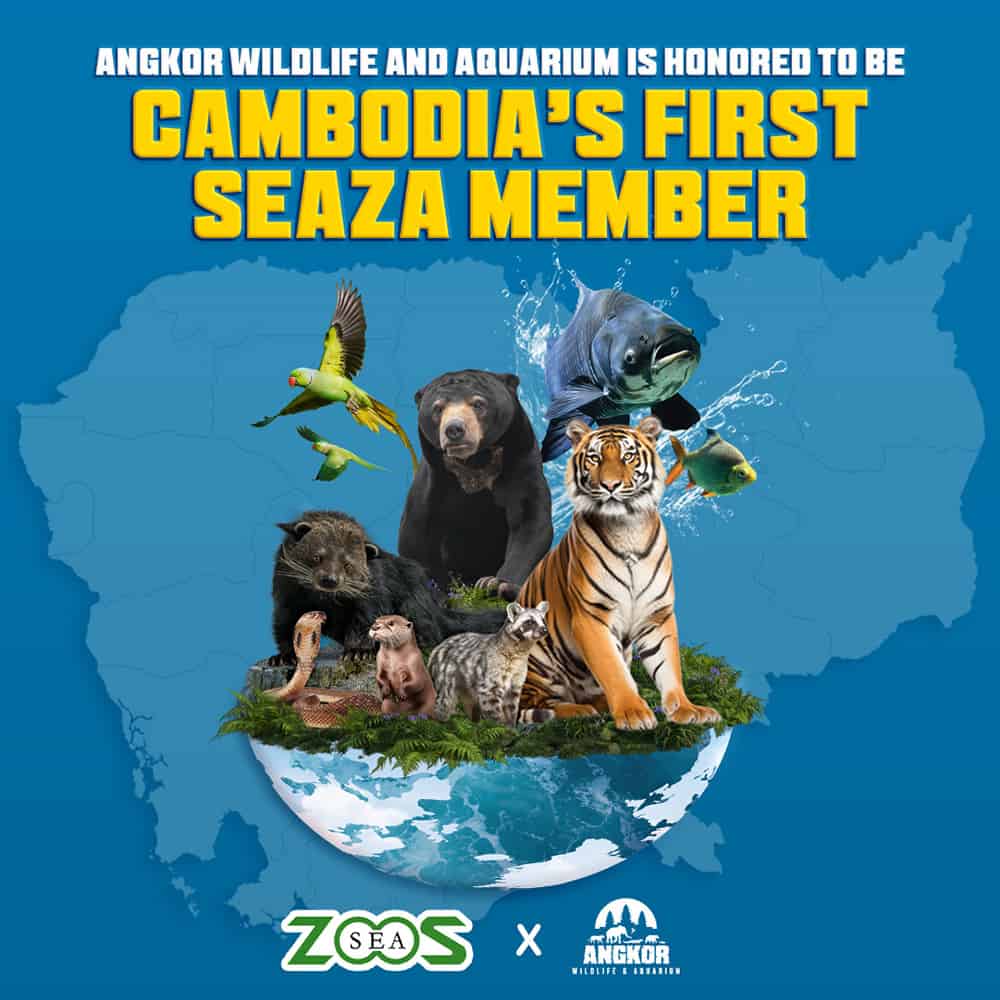 Angkor Wildlife & Aquarium is honored to be Cambodia’s first SEAZA member.